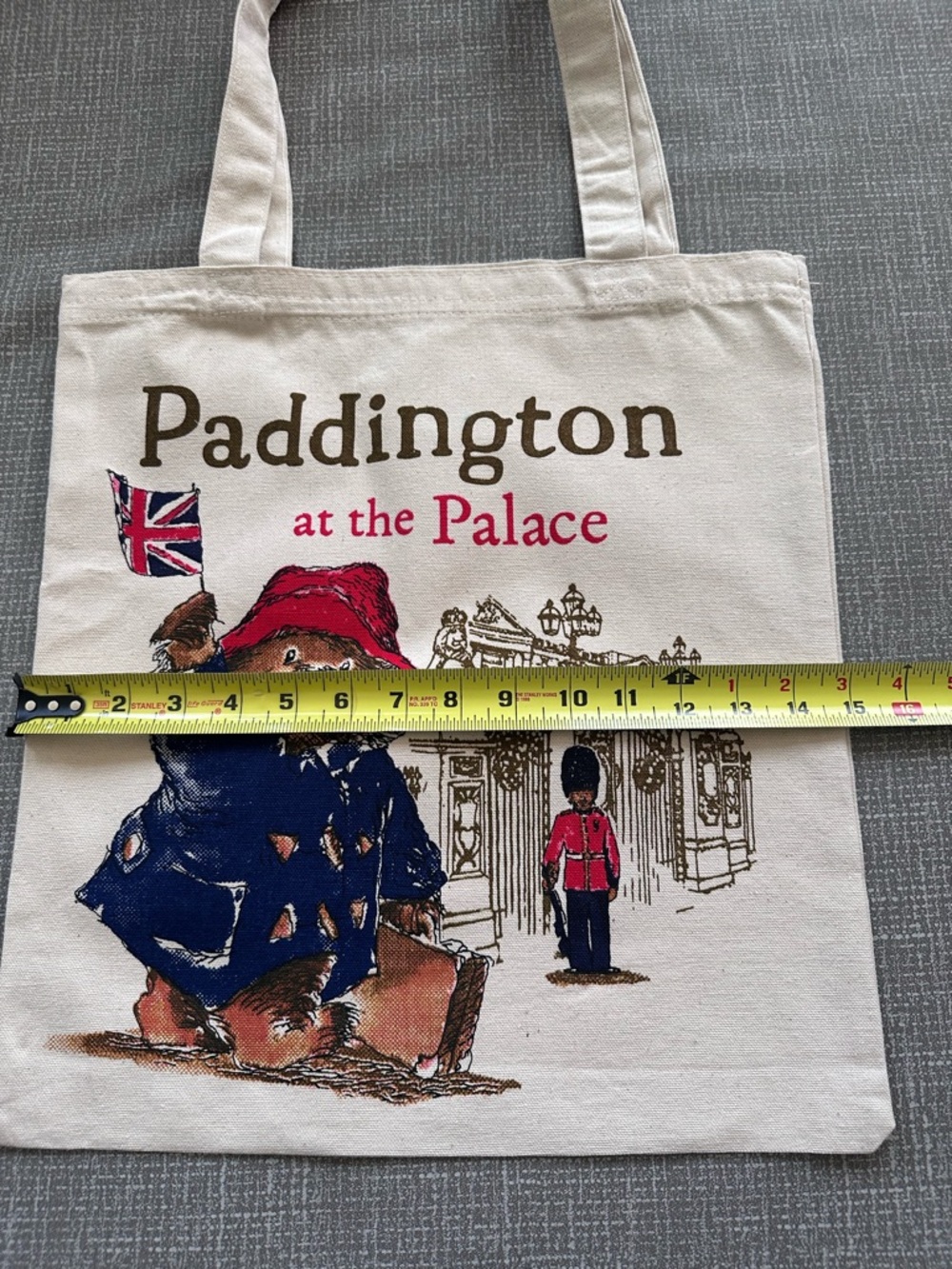 Paddington at the Palace Canvas Tote Bag Double Sided Print British Bear Cream - Picture 5 of 6